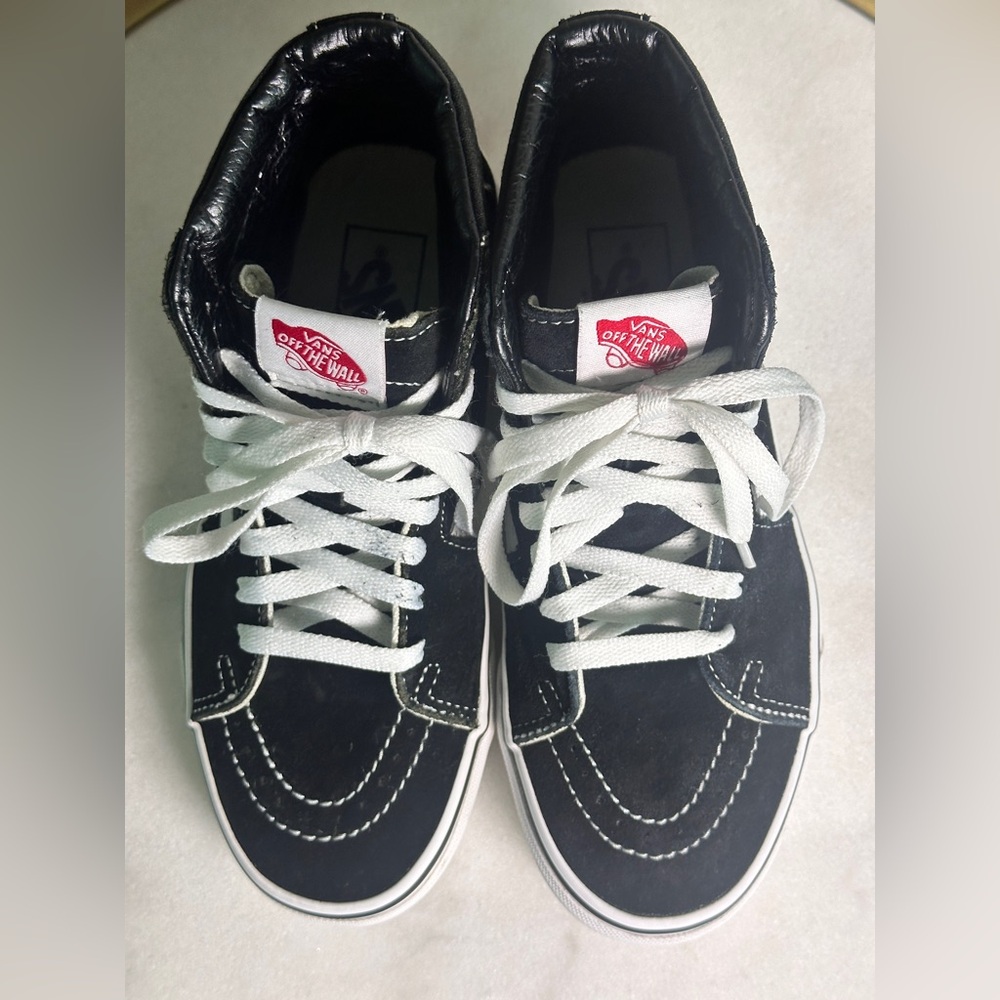 Vans Men's/Unisex Black and White Sk8-High-Top Sneakers size 6.5W 5M - Picture 3 of 7